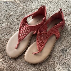 Torrid Peach Sandals with Braided Straps